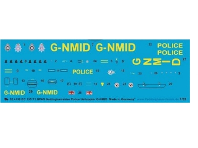Ec135 British Police Helicopter Markings G-nmid Derbyshire - zdjęcie 1