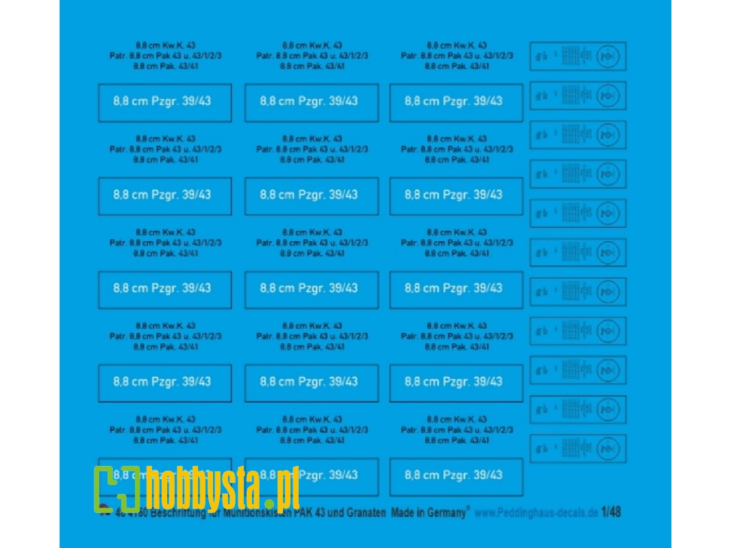 Markings For 15 Ammo Boxes And 10 Grenades Of The Pak 43 - zdjęcie 1