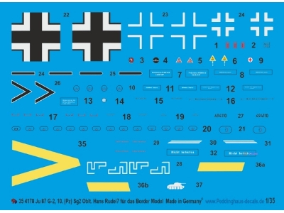 Ju 87 G-2, 10.(Pz) Sg2 Oblt Hans Ulrich Rudel - For Border Kit - zdjęcie 1