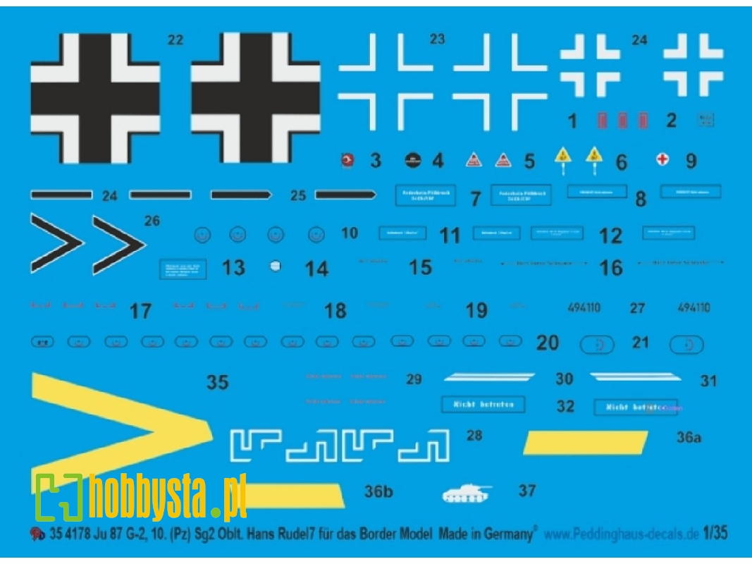 Ju 87 G-2, 10.(Pz) Sg2 Oblt Hans Ulrich Rudel - For Border Kit - zdjęcie 1