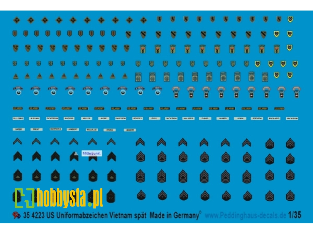 Usa Uniform Insignia Vietnam War (Late) - zdjęcie 1