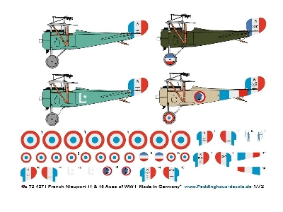 French Nieuport 11 And 16 Aces Of Ww I - zdjęcie 1