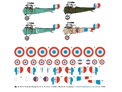 French Nieuport 11 And 16 Aces Of Ww I - zdjęcie 1