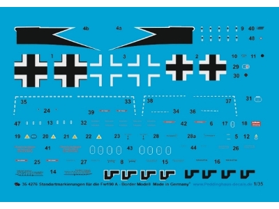 Focke-wulf  Fw 190 A Standard Markings (For Border Model Kits) - zdjęcie 1