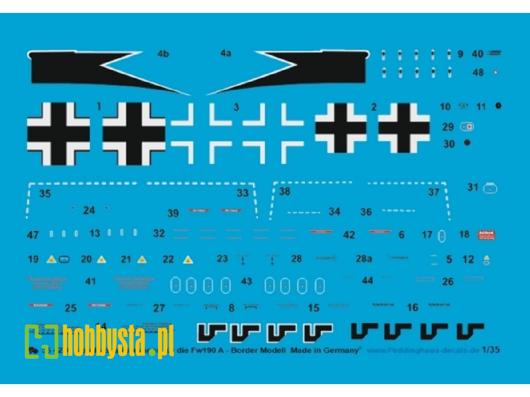 Focke-wulf  Fw 190 A Standard Markings (For Border Model Kits) - zdjęcie 1