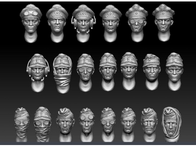 21 German Military Heads - zdjęcie 1