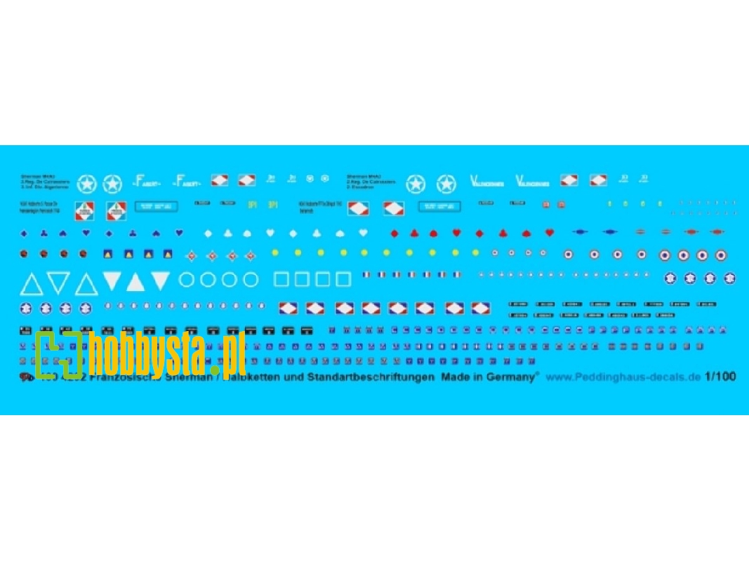 French Wwii Sherman And Halftracks And Standardmarkings - zdjęcie 1