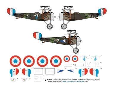 French Nieuport 17 Aces Of Wwi - Part 1 (Dorme- Se Sevin - Brocart) - zdjęcie 1