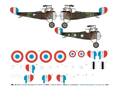 French Nieuport 17 Aces Of Wwi - Part 2 (Massenet - Pendaries- Pillon) - zdjęcie 1