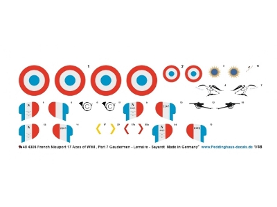 French Nieuport 17 Aces Of Wwi - Part 7 (Gaudermen - Doumer - Laplasse) - zdjęcie 1