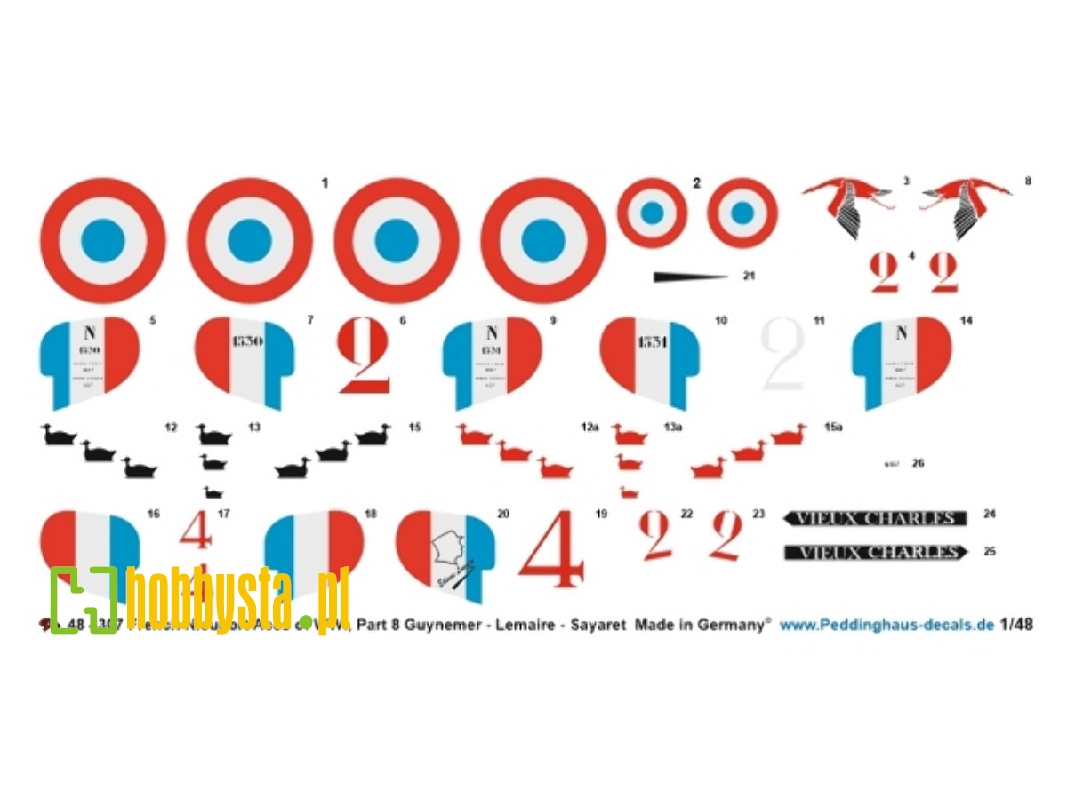 French Nieuport 17 Aces Of Wwi - Part 8 (Guynemer - Lemaire - Sayaret) - zdjęcie 1
