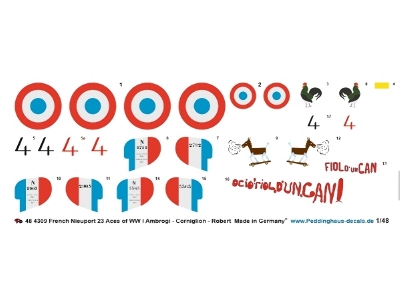 French Nieuport 23 Aces Of Wwi (Ambrogi - Corniglion - Robert) - zdjęcie 1