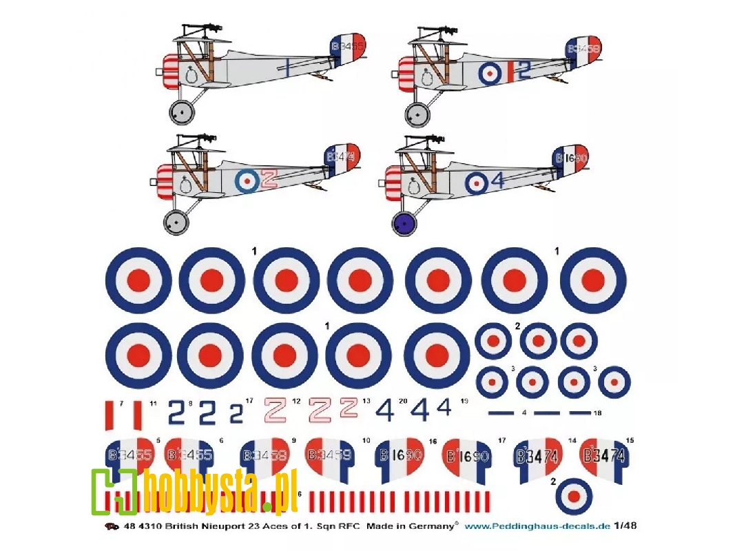 British Nieuport 23 Aces Of 1. Sqn Rfc - zdjęcie 1