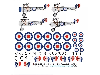 British Nieuport 17 And 23 Aces Of 60 Sqn Rfc - zdjęcie 1