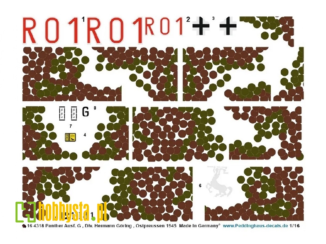 Panther Ausf. G Div. Hermann Göring, East Prussia 1945 With Circle Camouflage - zdjęcie 1