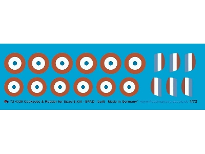 Cockades And Rudder For Spad S.Xiii - Spad-built - zdjęcie 1
