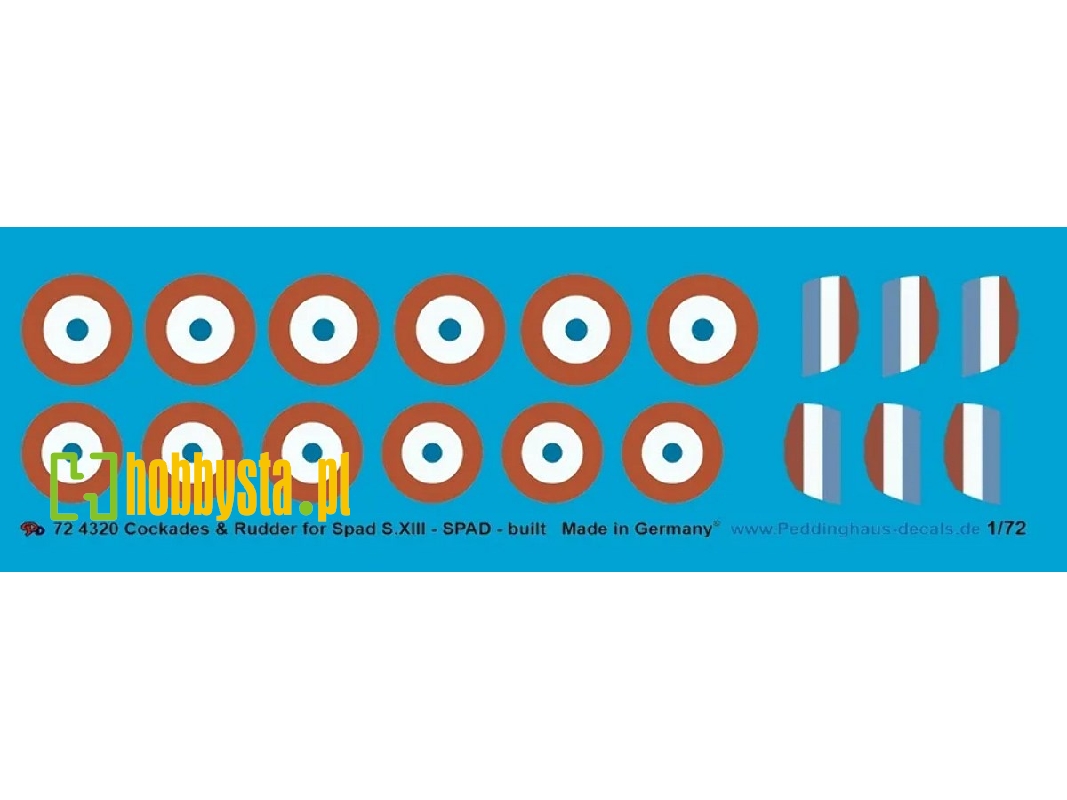 Cockades And Rudder For Spad S.Xiii - Spad-built - zdjęcie 1
