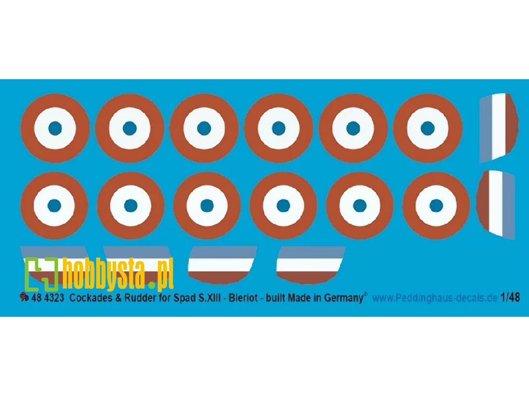 Cockades And Rudder For Spad S.Xiii - Bleriot-built - zdjęcie 1