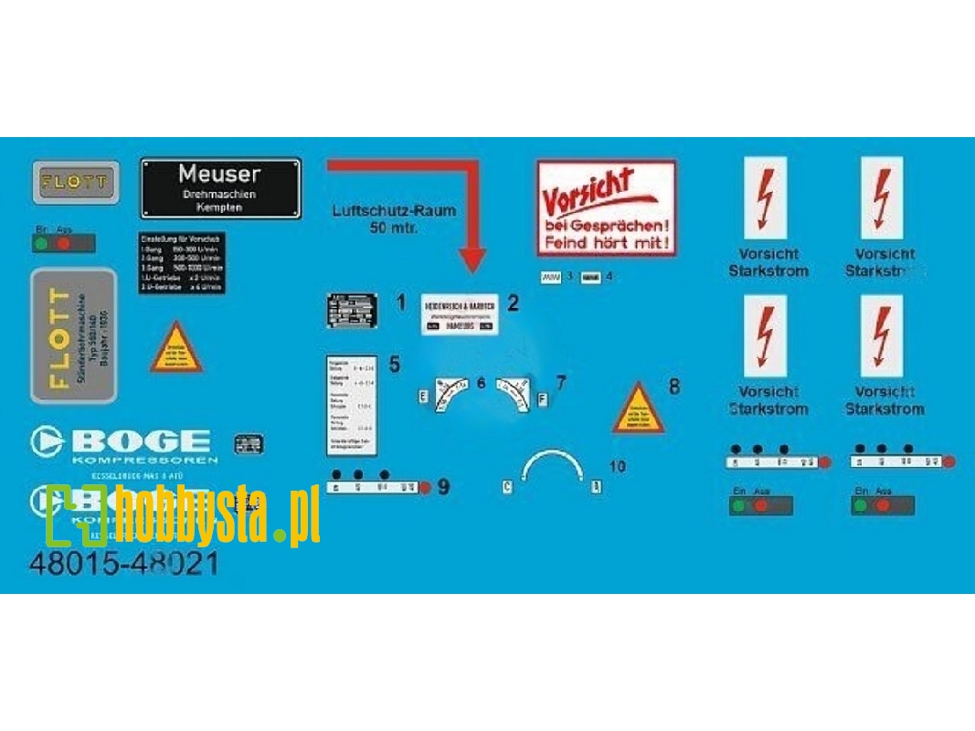 German Panzerwerk Workshop Machinery Markings & Signs Wwii - zdjęcie 1