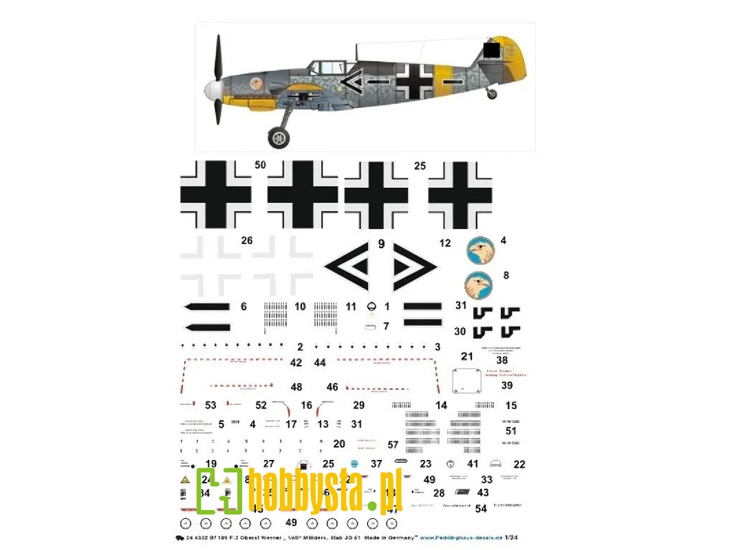 Bf 109 F2 Oberst Werner 'vati' MĂ¶lders, Stab Jg 51 - zdjÄ™cie 1