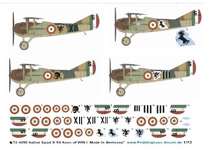 Italian Spad S.Xiii Aces Of Wwi (Ruffo, Baracca, Costanini And Nardini ) - zdjęcie 1