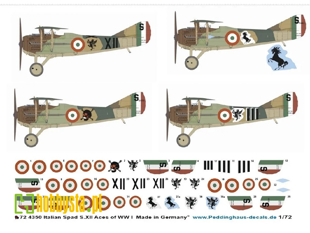 Italian Spad S.Xiii Aces Of Wwi (Ruffo, Baracca, Costanini And Nardini ) - zdjęcie 1