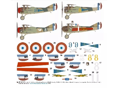French Balloon Busting Aces Of Wwi (Early Spad S. Xiii, Bleriot-built: Boyau, Bourjade, Sardier And Ducornet ) - zdjęcie 1