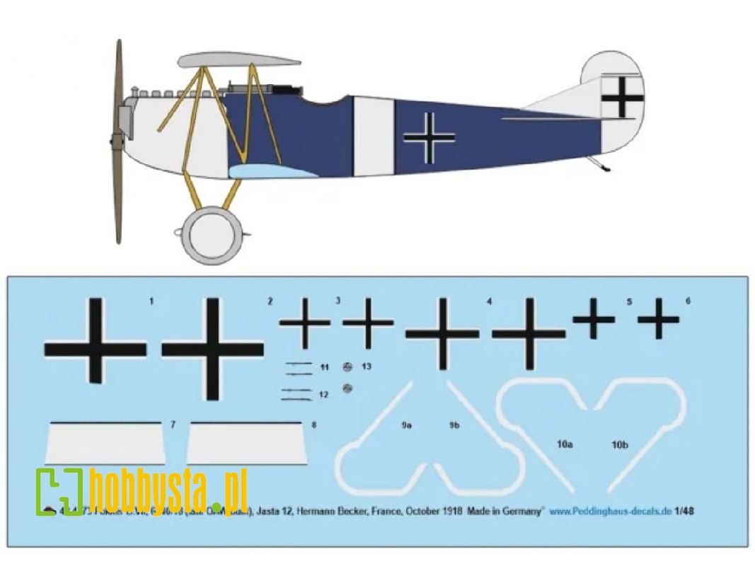 Fokker D.Vii, 6340/18 (Late Oaw Built), Jasta 12, Hermann Becker, France, October 1918 - zdjęcie 1