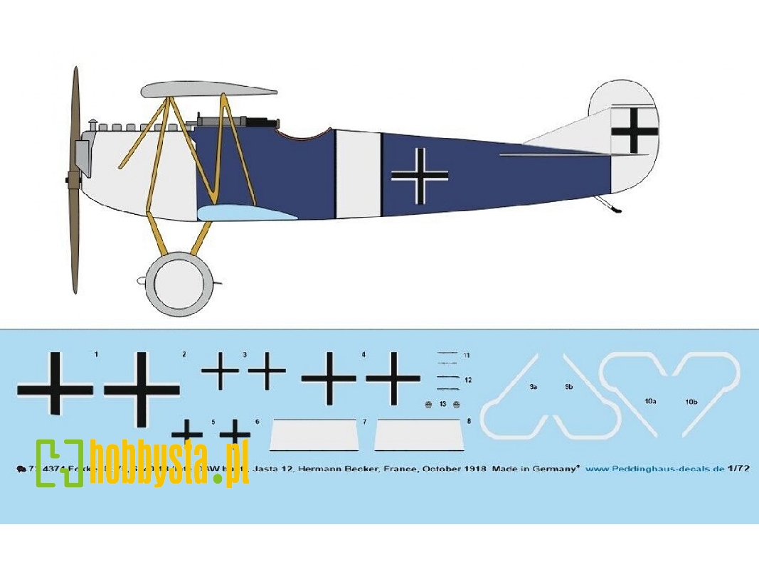 Fokker D.Vii, 6340/18 (Late Oaw Built), Jasta 12, Hermann Becker, France, October 1918 - zdjęcie 1