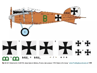 Albatros D.I, S.437/16, Jasta 2, Erwin Böhme, France, Late Autumn 1916 - zdjęcie 1