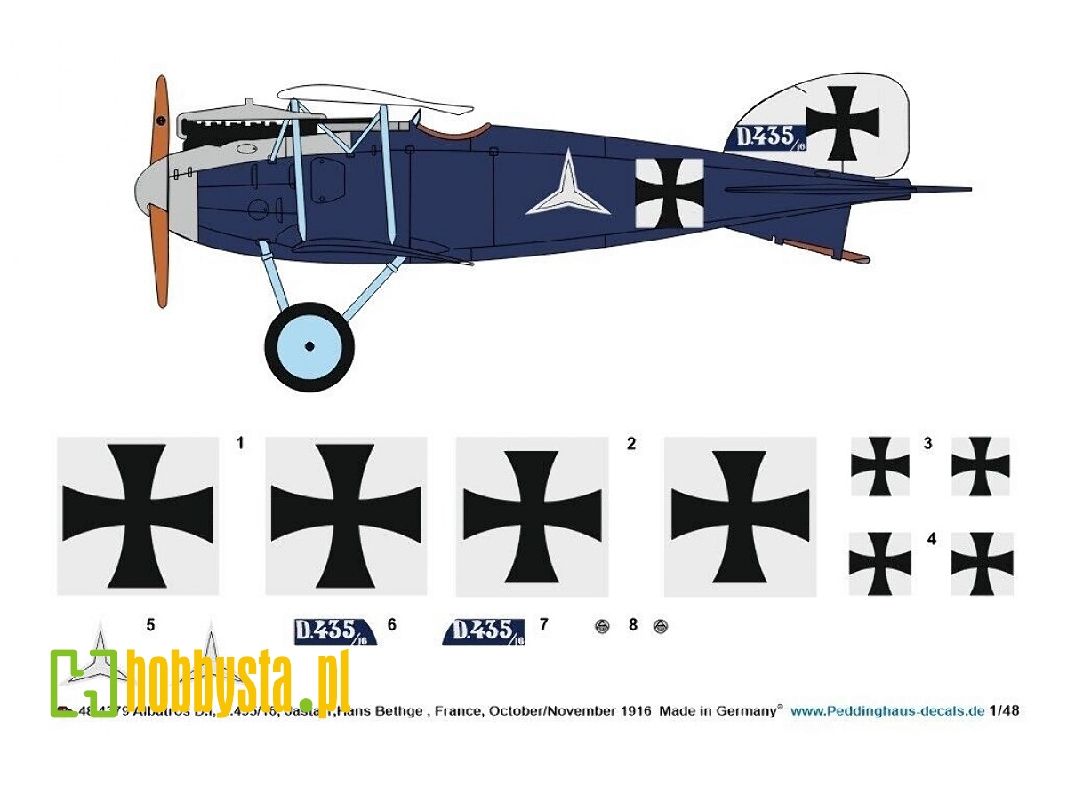 Albatros D.I, S.435/16, Jasta 1, Hans Bethge, France, October/November 1916 - zdjęcie 1