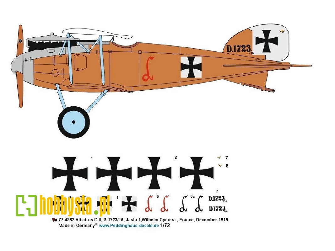 Albatros D.Ii, S.1723/16, Jasta 1, Wilhelm Cymera, France, December 1916 - zdjęcie 1