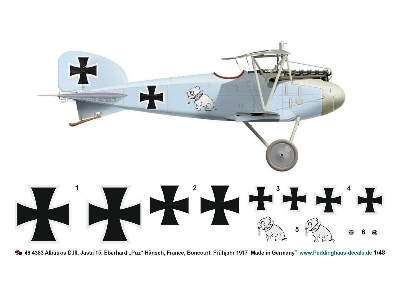 Albatros D.Iii, Jasta 15, Eberhard 'puz' Hänsch, France, Boncourt, Spring 1917 - zdjęcie 1