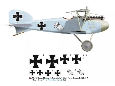 Albatros D.Iii, Jasta 15, Eberhard 'puz' Hänsch, France, Boncourt, Spring 1917 - zdjęcie 1