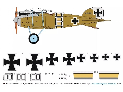Albatros D.Iii, D.2150/16, Jasta 28w, Carl Bolle, France, Summer 1917 - zdjęcie 1