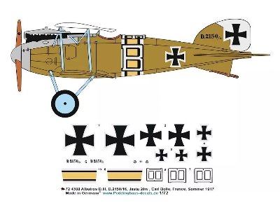 Albatros D.Iii, D.2150/16, Jasta 28w, Carl Bolle, France, Summer 1917 - zdjęcie 1