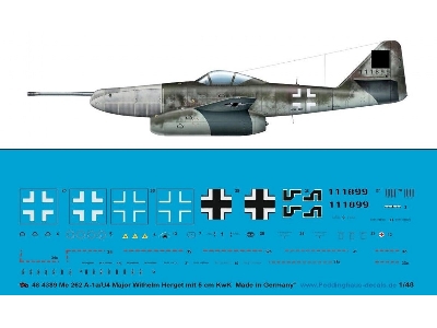 Me 262 A-1a/U4 Major Wilhelm Herget With 5cm Kwk, München-riem, April 1945 - zdjęcie 1