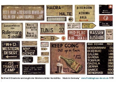 German And English Road Signs North Africa - zdjęcie 1