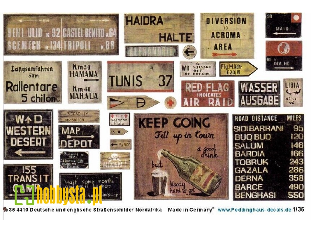 German And English Road Signs North Africa - zdjęcie 1