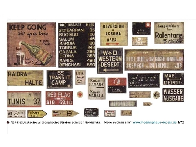 German And English Road Signs North Africa - zdjęcie 1