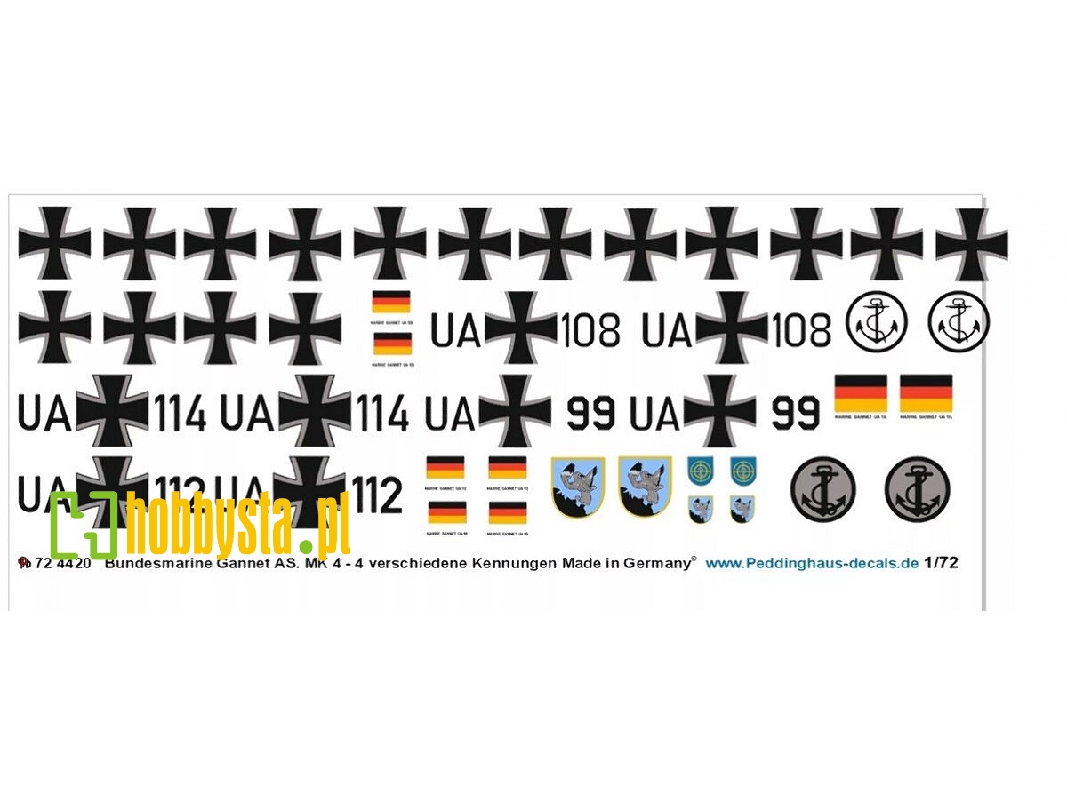 Bundesmarine Gannet As. Mk 4 - 4 Different Identifiers - zdjęcie 1