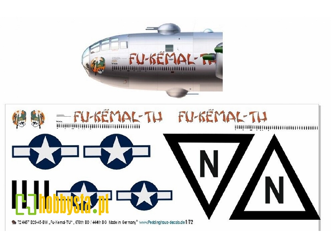 B-29-45-bw, 'fu-kemal-tu', 676th Bs / 444th Bg - zdjęcie 1