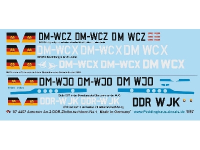 Antonov An-2 Ddr Civil Aircraft Set 1 - zdjęcie 1