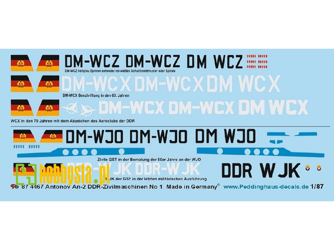 Antonov An-2 Ddr Civil Aircraft Set 1 - zdjęcie 1