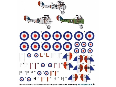 British Nieuport 24 & 27 Aces Of Wwi (Mannock, Cummings, Patrick, Moore & Rogers) - zdjęcie 1