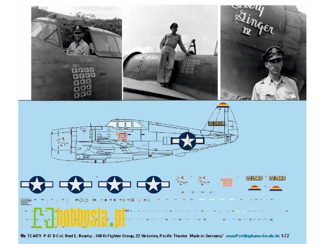 47 D Col. Neel E. Kearby, 348th Fighter Group, 22 Victories, Pacific Theater - zdjęcie 1