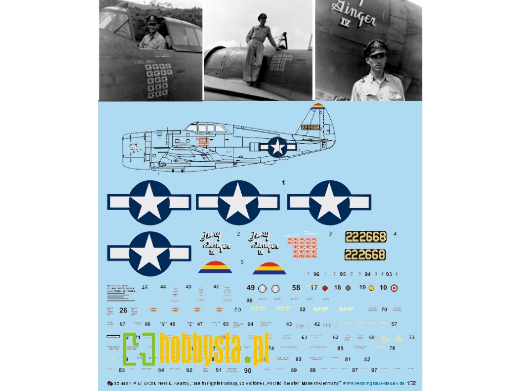 P-47 D Col. Neel E. Kearby, 348th Fighter Group, 22 Victories, Pacific Theater - zdjęcie 1