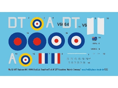 Huricane Mk I V6864 Sqd Ldr. Standford Tuck N° 257 Squadron - zdjęcie 1