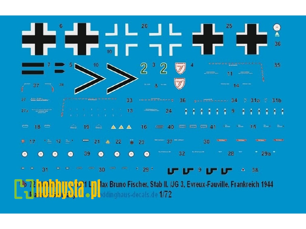 Bf 109 G-6/R1 Lt. Max Bruno Fischer, Stab Ii. /Jg 3, Evreux-fauville, France 1944 - zdjęcie 1