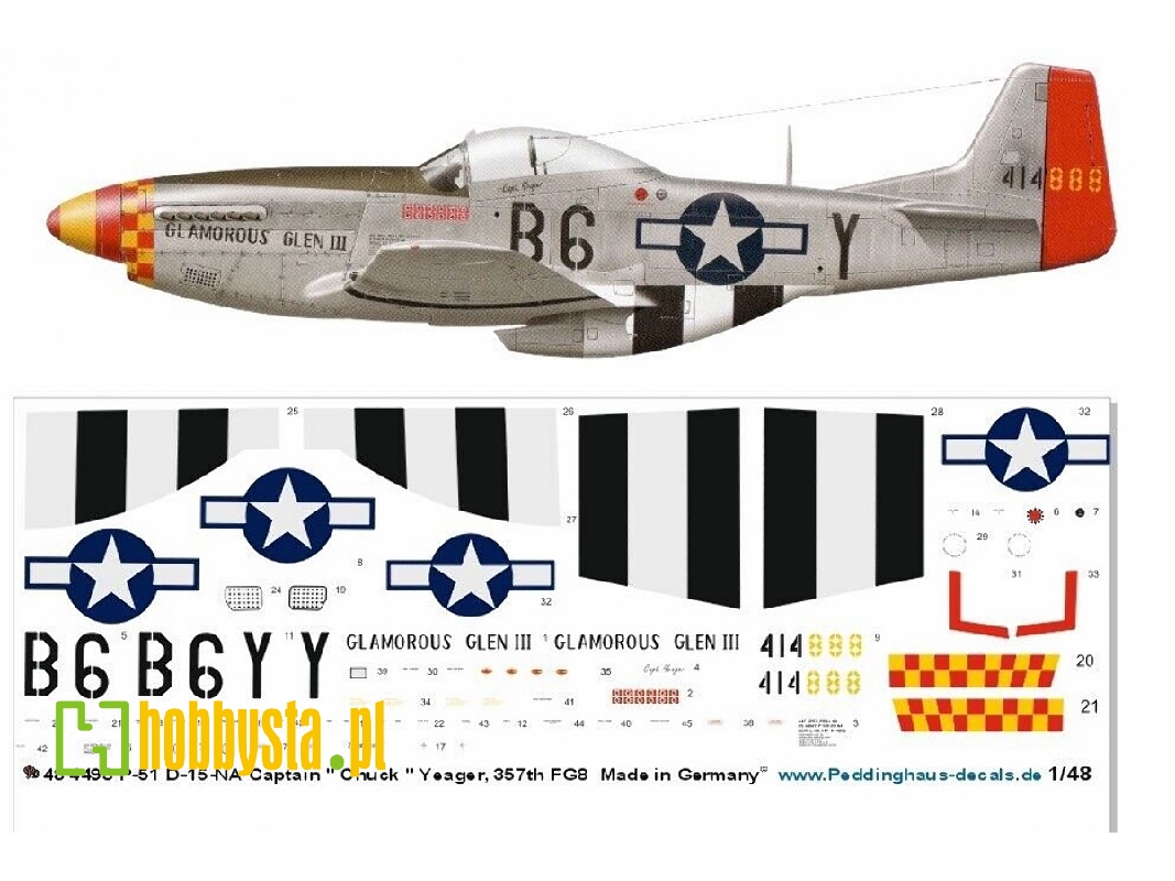 P-51 D-15-na Captain 'chuck' Yeager, 357th Fg - zdjęcie 1